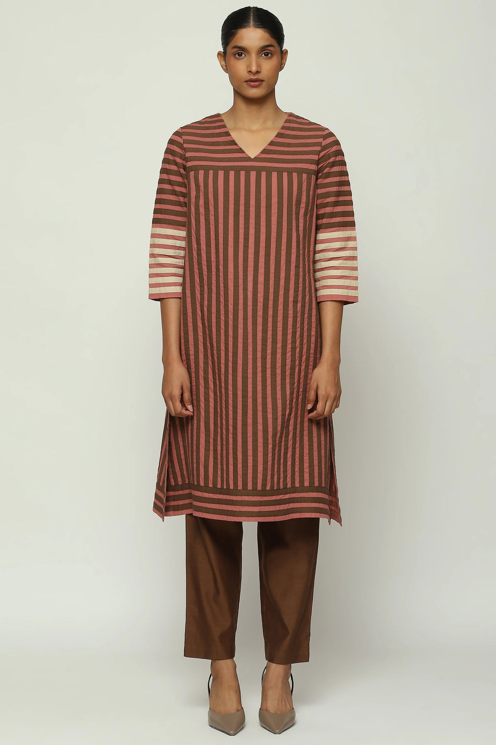 Applique Stripes Kurta