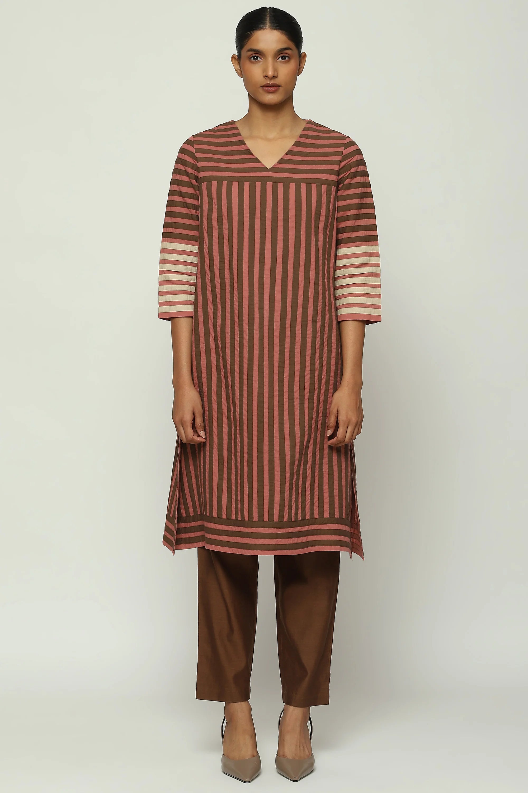 Applique Stripes Kurta