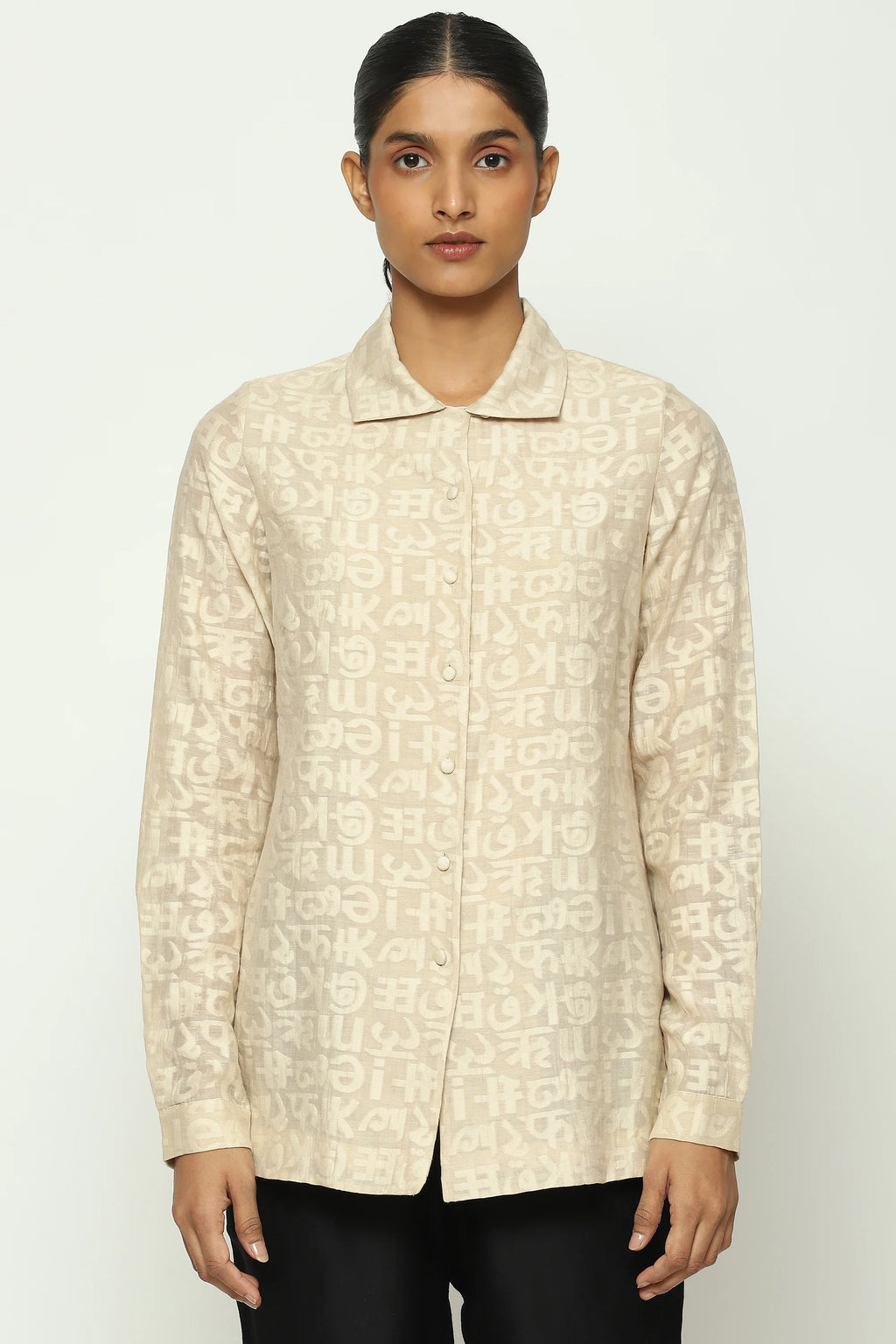 Calligraphy Cutwork Shirt
