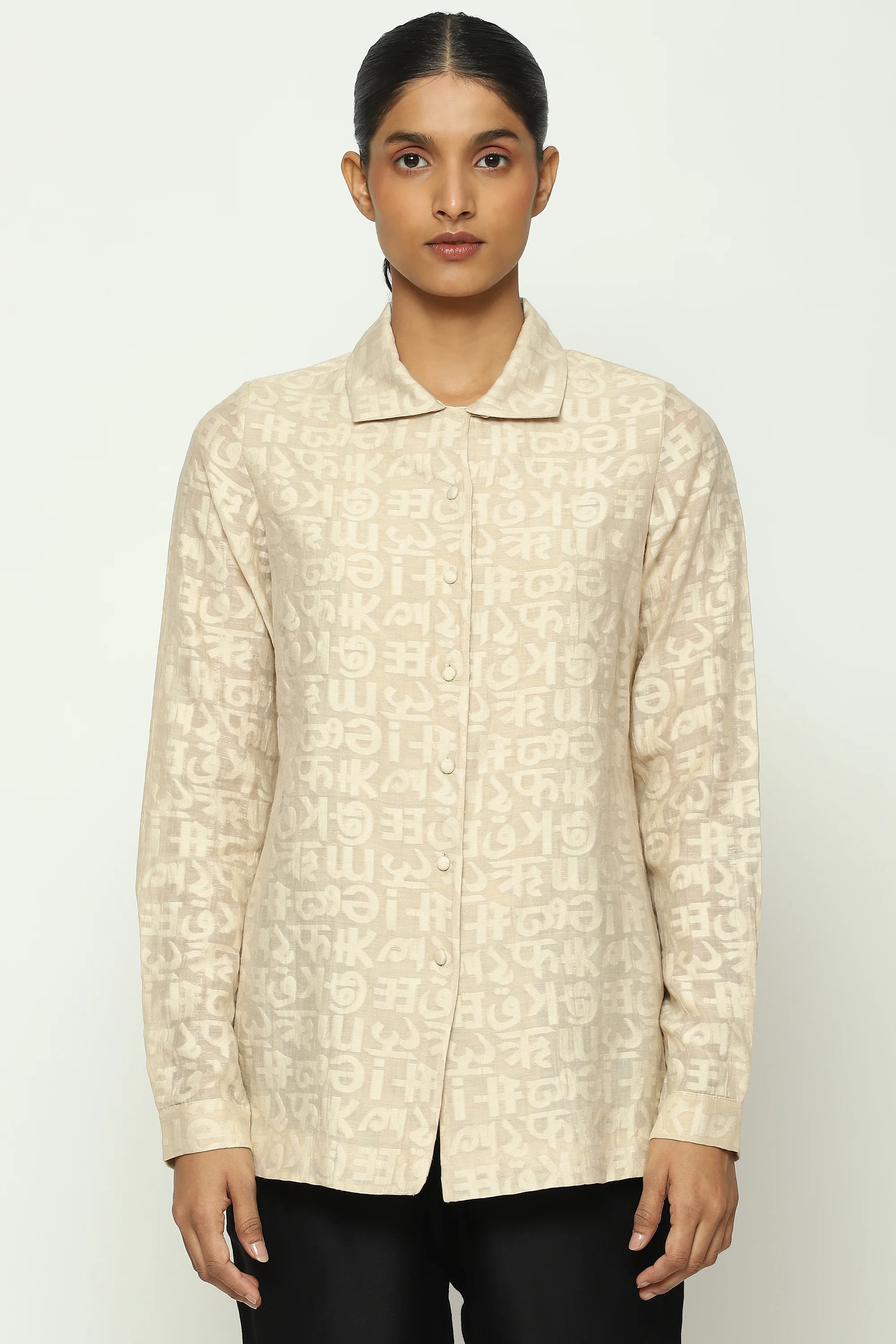 Calligraphy Cutwork Shirt