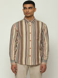 Woven Neutral Stripes Shirt