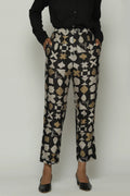 Symbol Print  & Sequins Tapered Pant