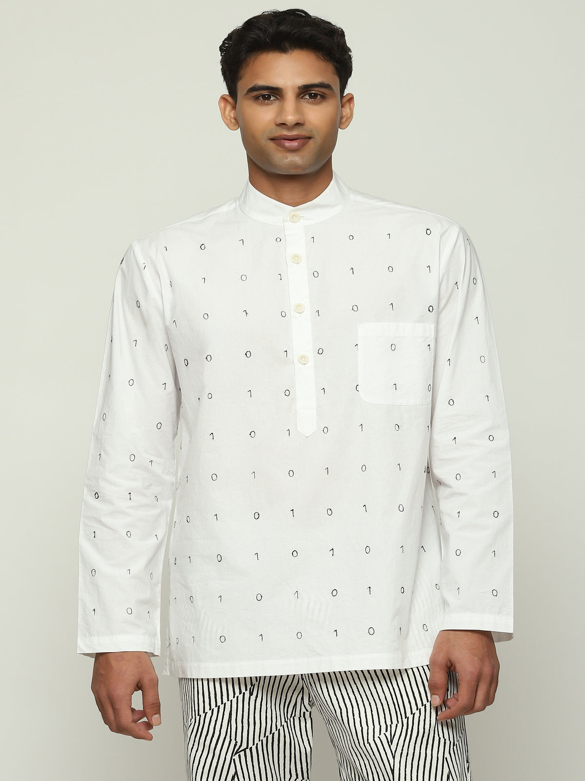 Embroidered Code Kurta