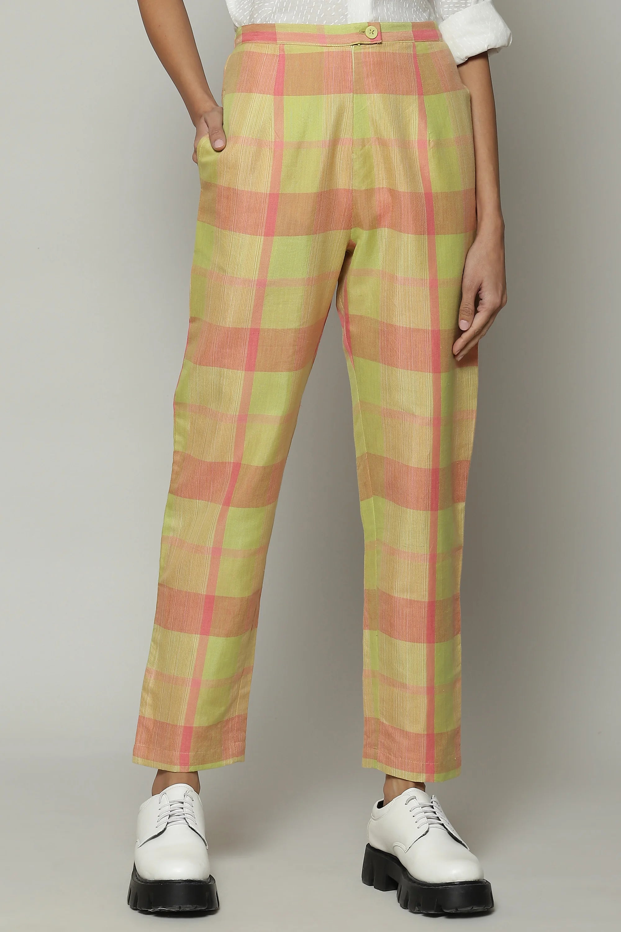 Handwoven Tencel X Cotton Pant Multicolour
