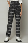 Single Ikat Cotton Pant Black