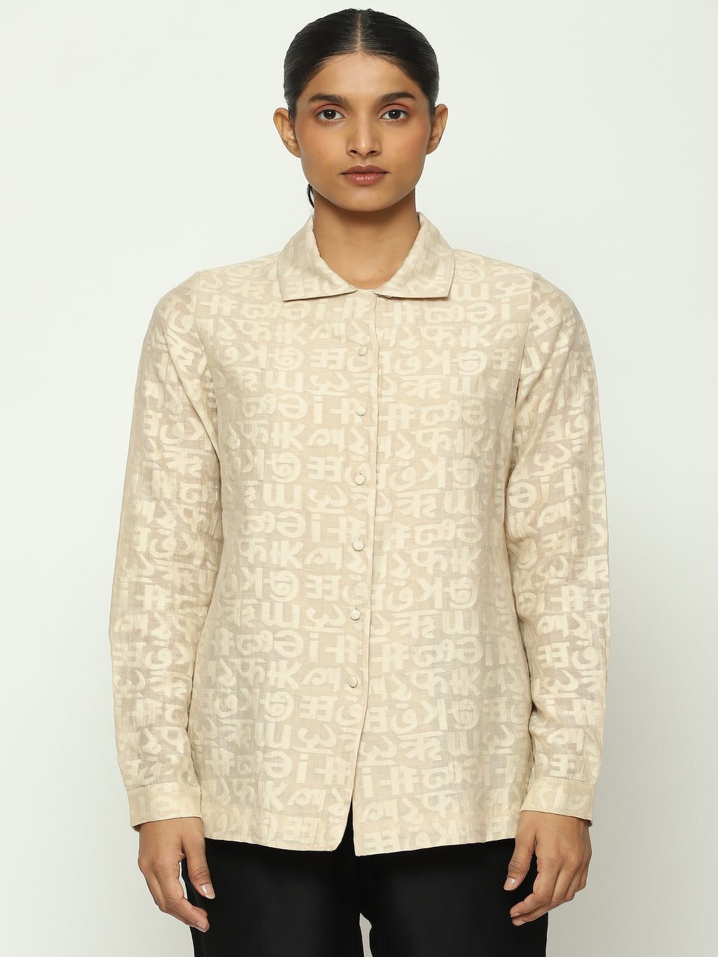 Calligraphy Cutwork Shirt
