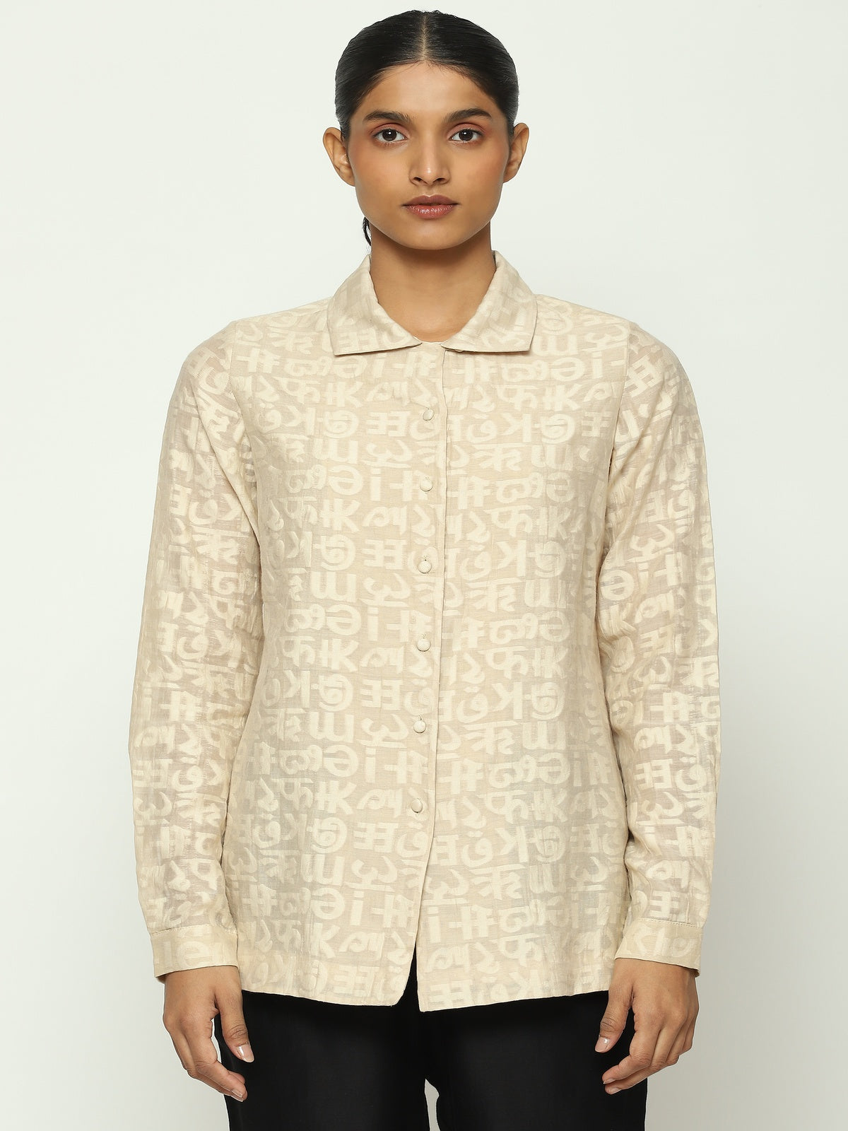 Calligraphy Cutwork Shirt
