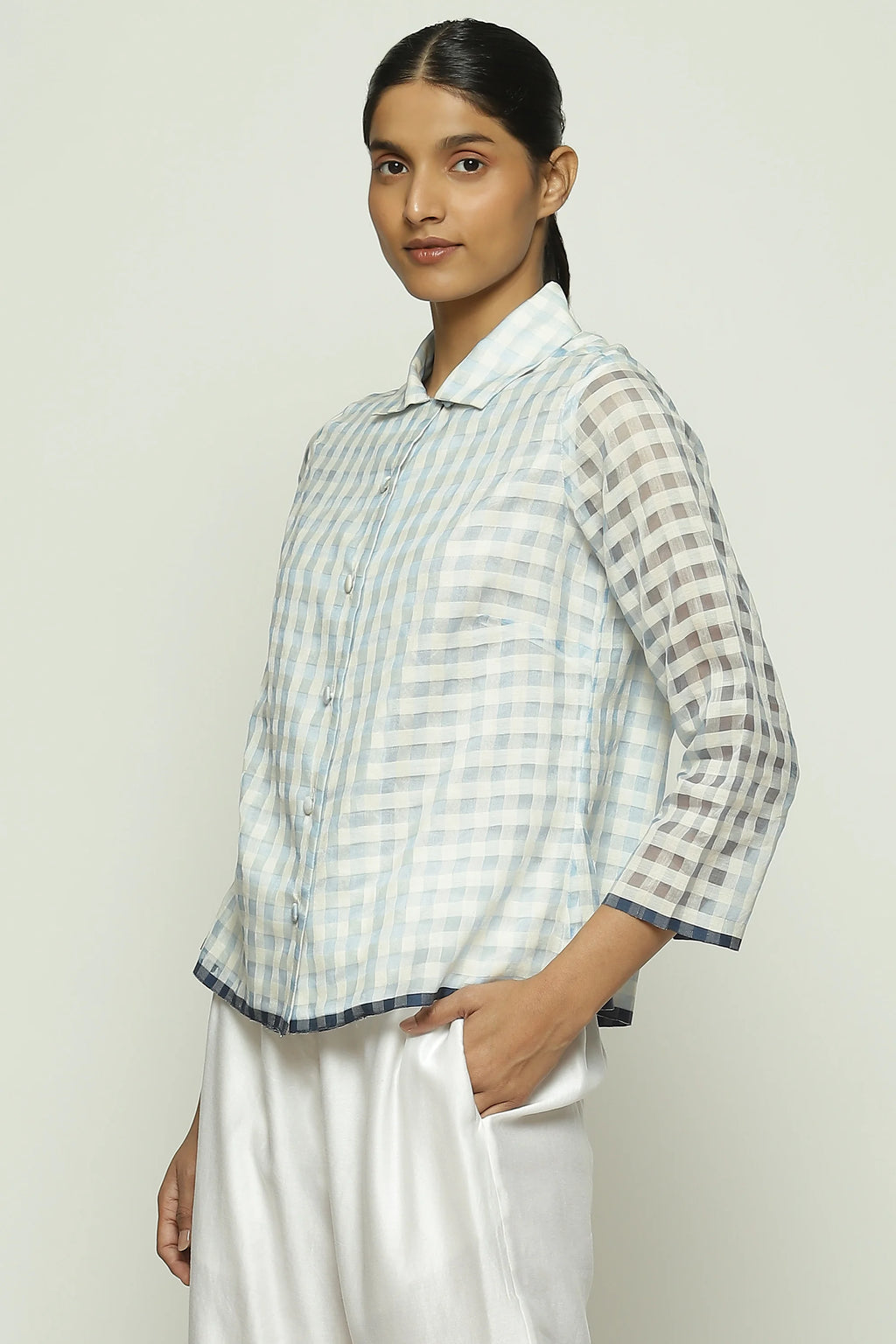 Maheshwar Gingham Checks Shirt