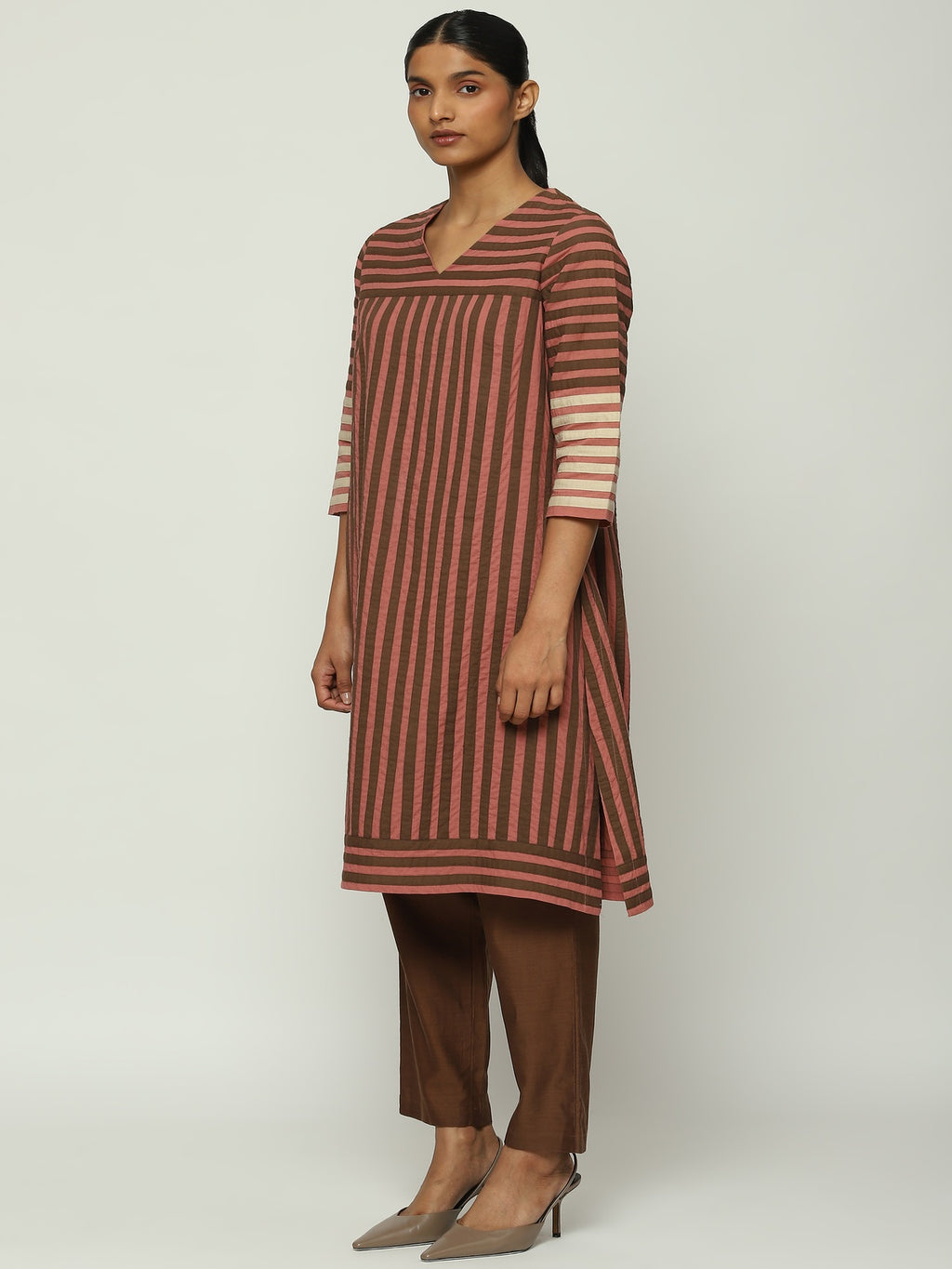 Applique Stripes Kurta