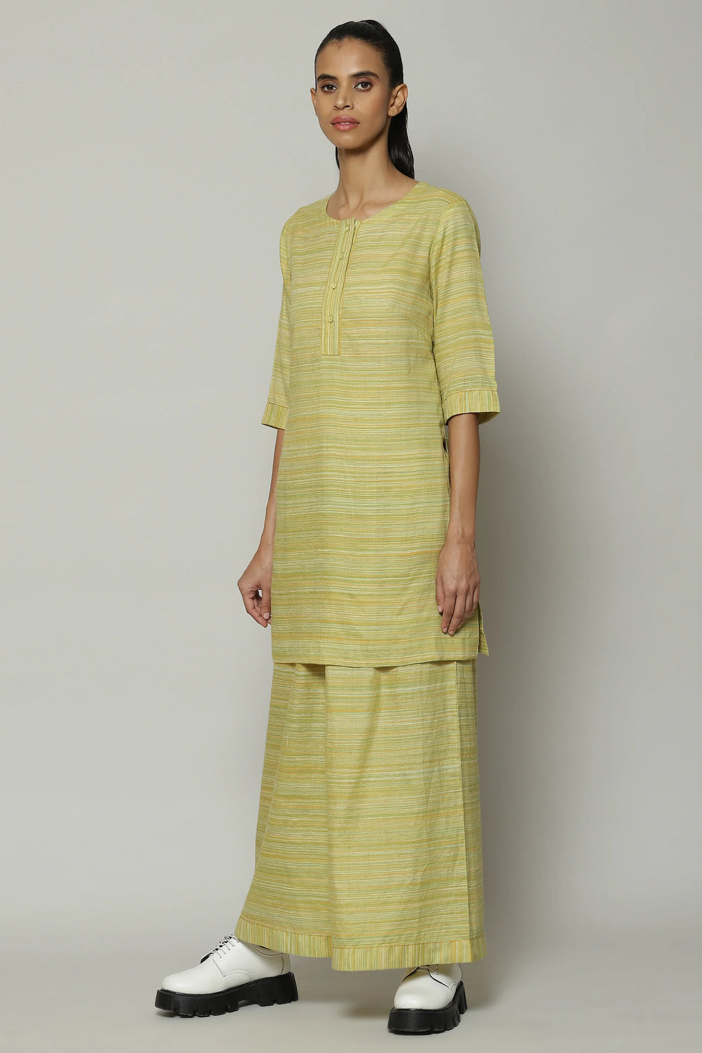 Space Dyed Handspun Handwoven Tencel Cotton Tunic