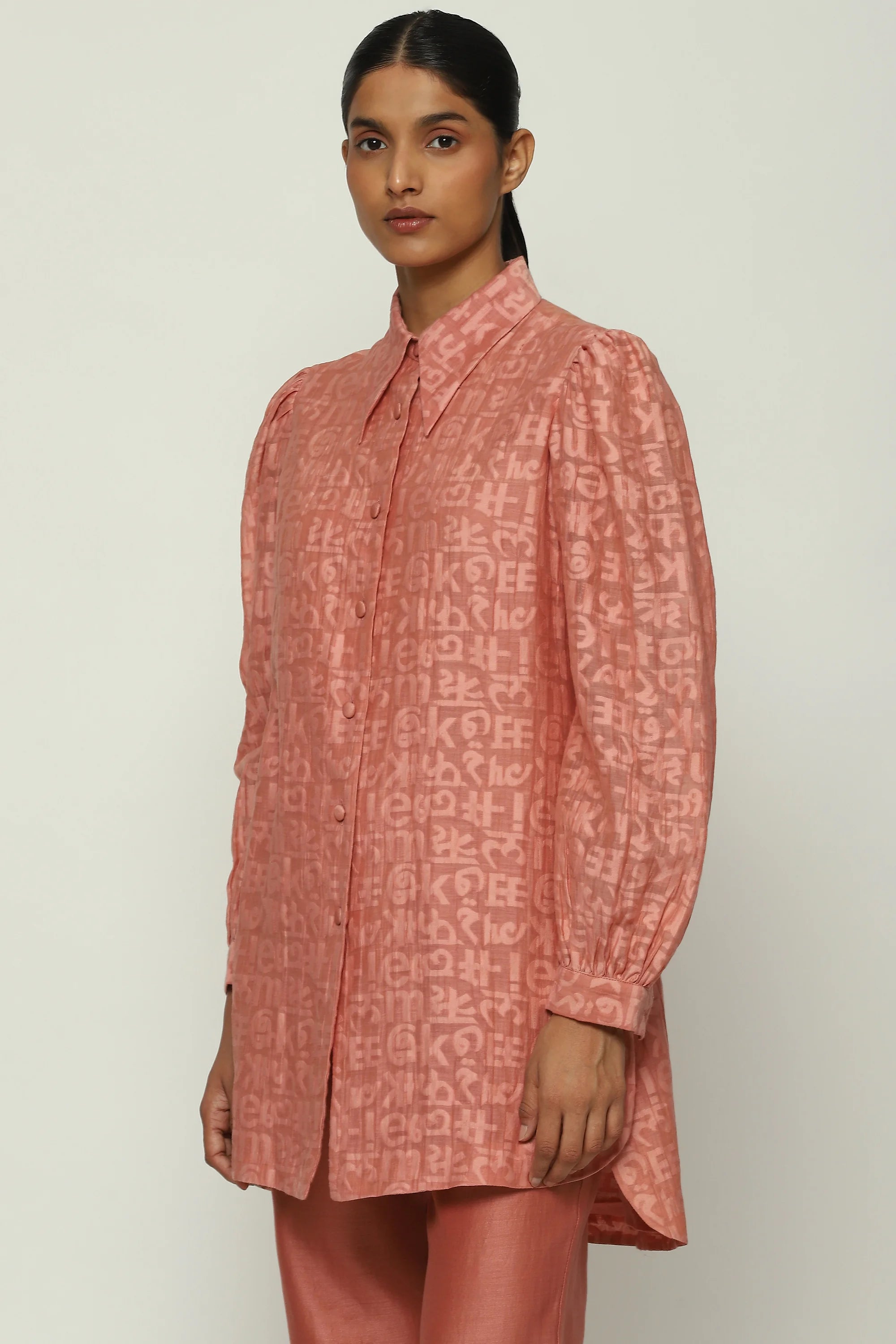Calligraphy Cutwork Shirt