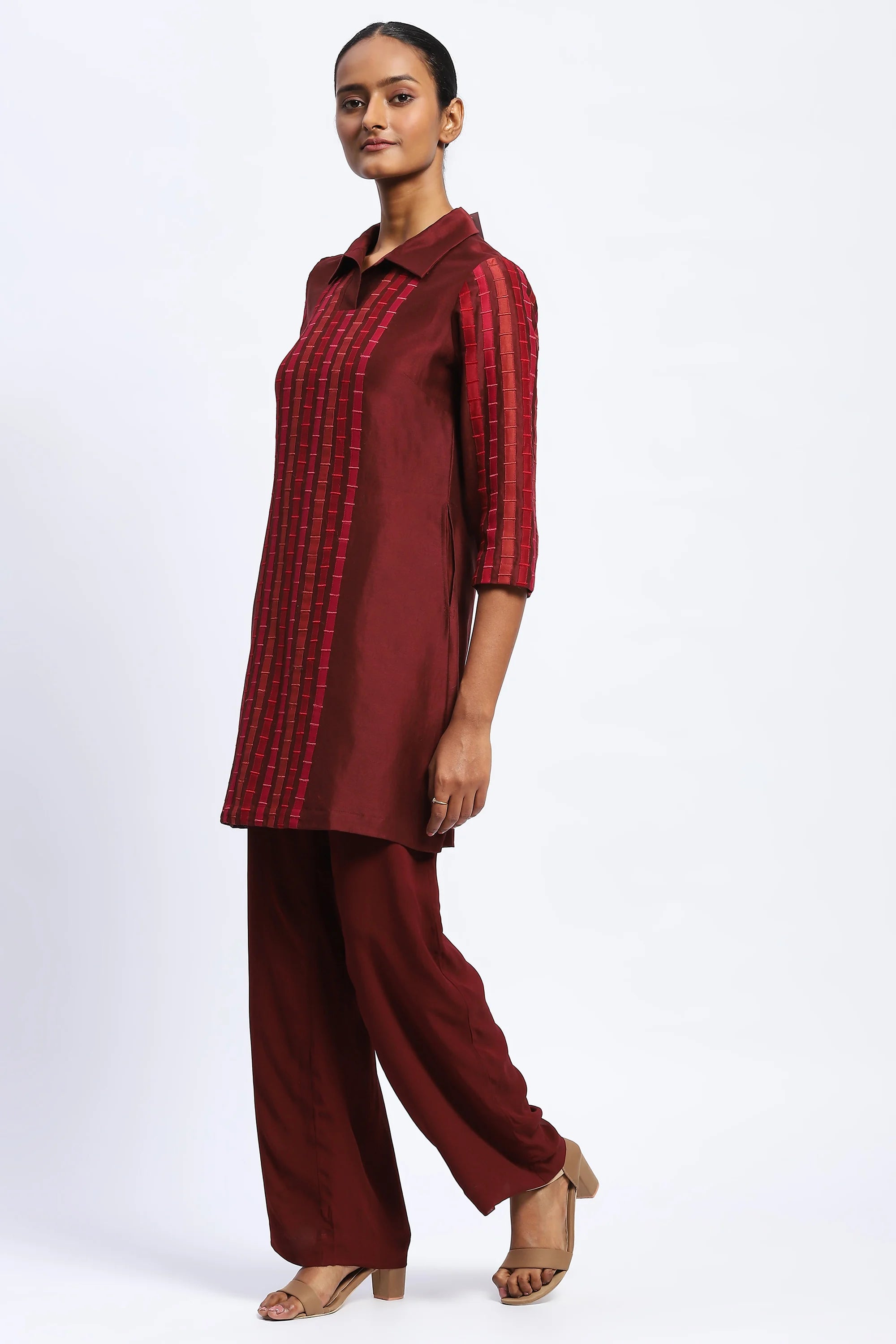 Applique Strips Dress