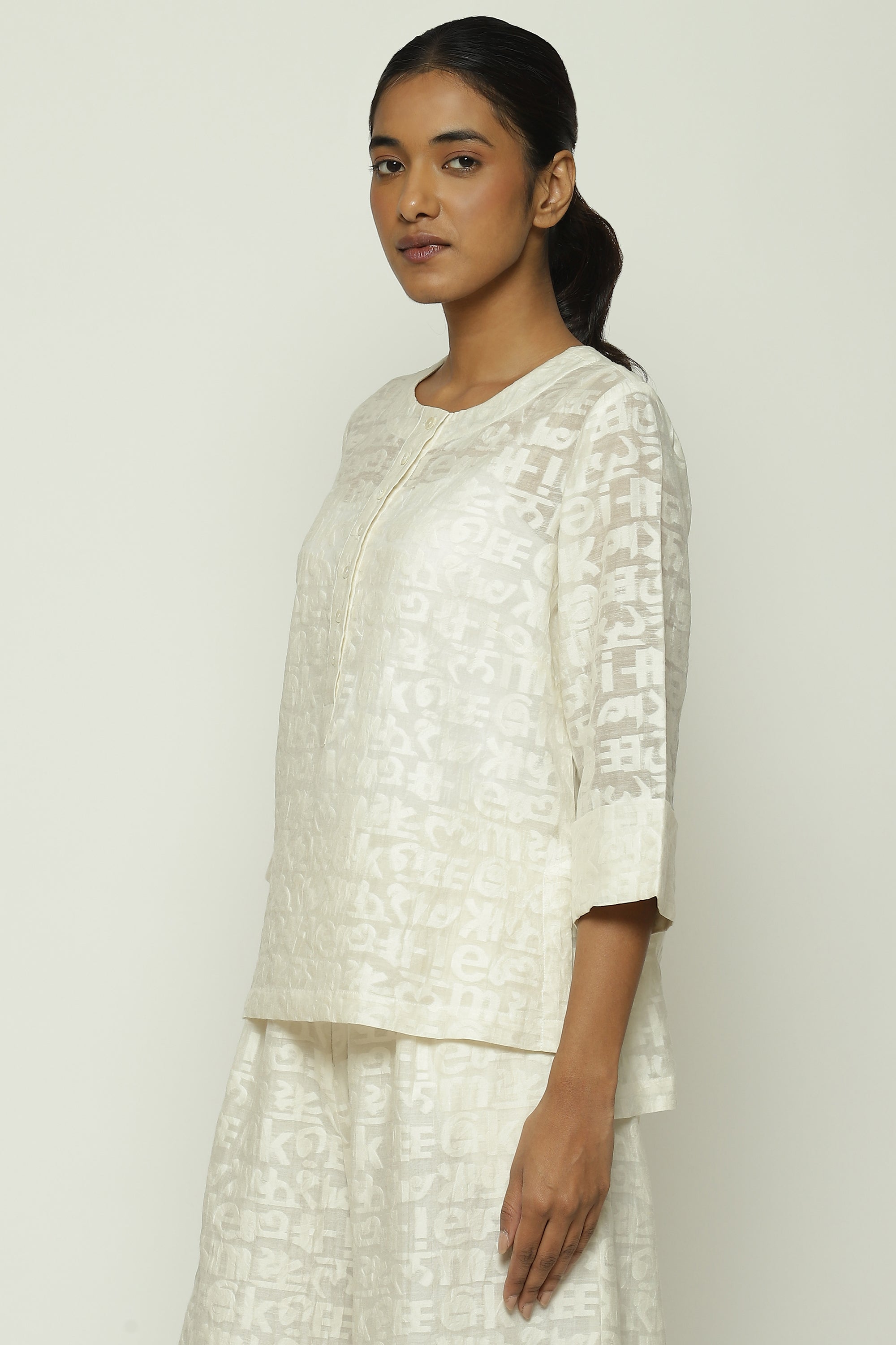 Calligraphy Cutwork Top