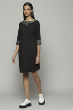 Mother Of Pearl Embroidered Cambric Tunic Black