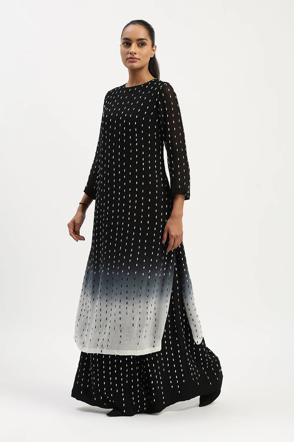 Ombre Stab Stitch Kurta