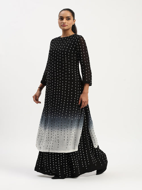 Ombre Stab Stitch Kurta