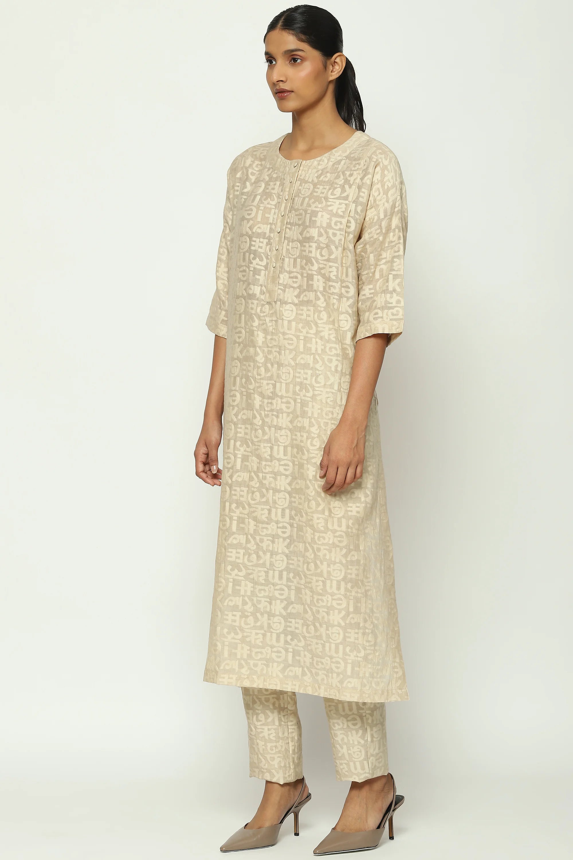Calligraphy Cutwork Kurta
