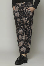 Chintz Print Cottonpoplin Trouser Black