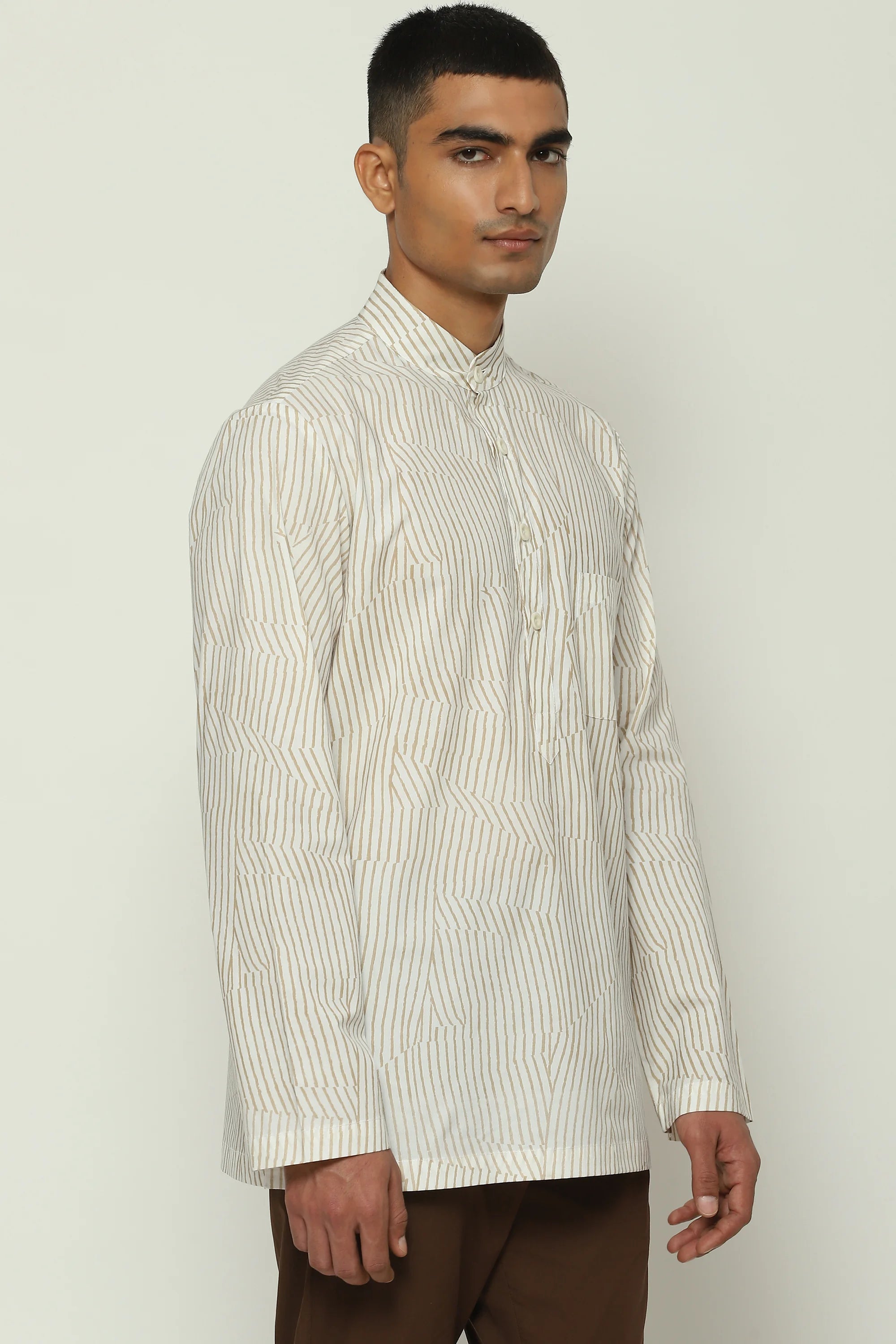 Broken Pinstripes Kurta