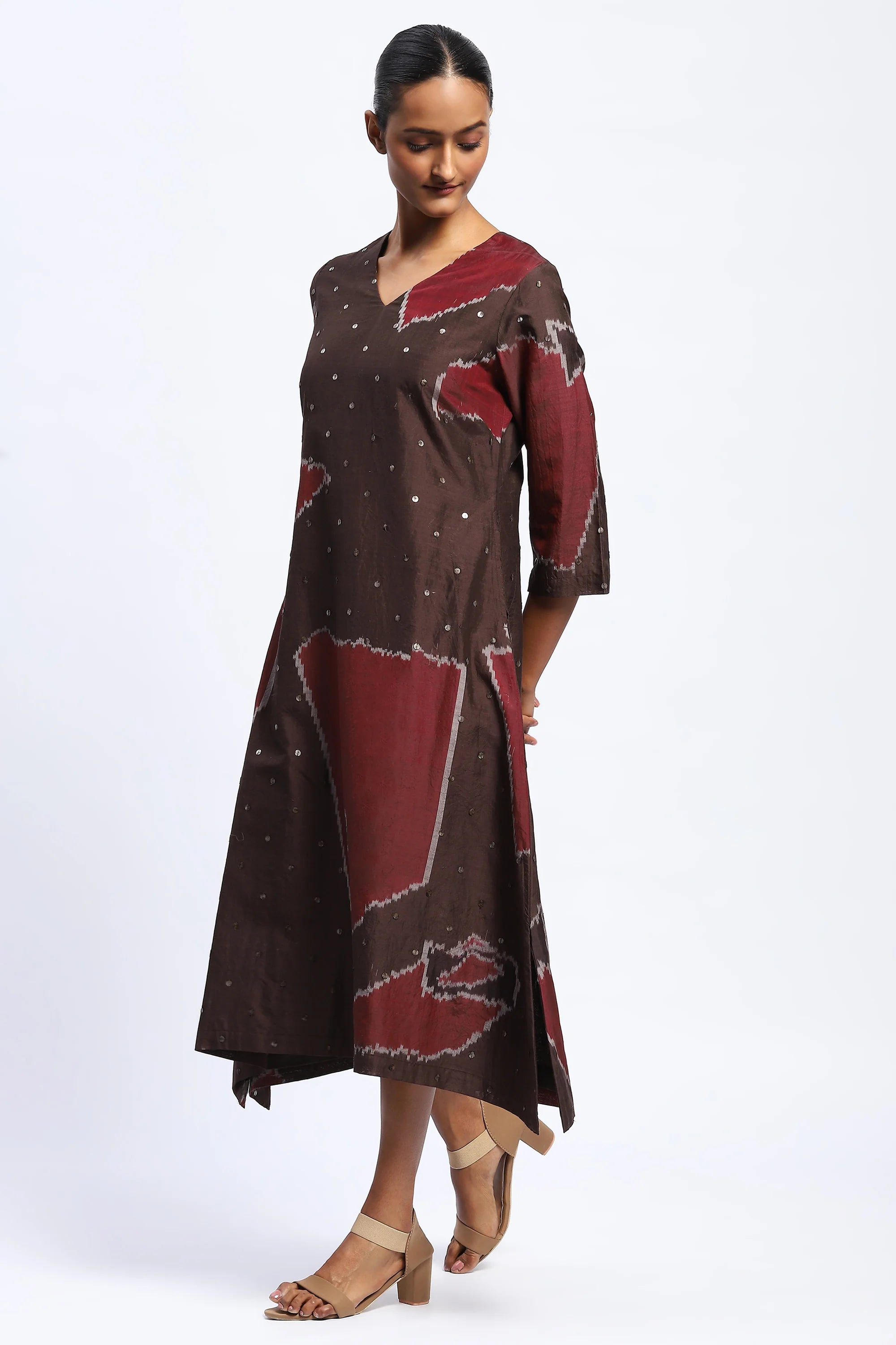 Bark Cloth Ikat Dress
