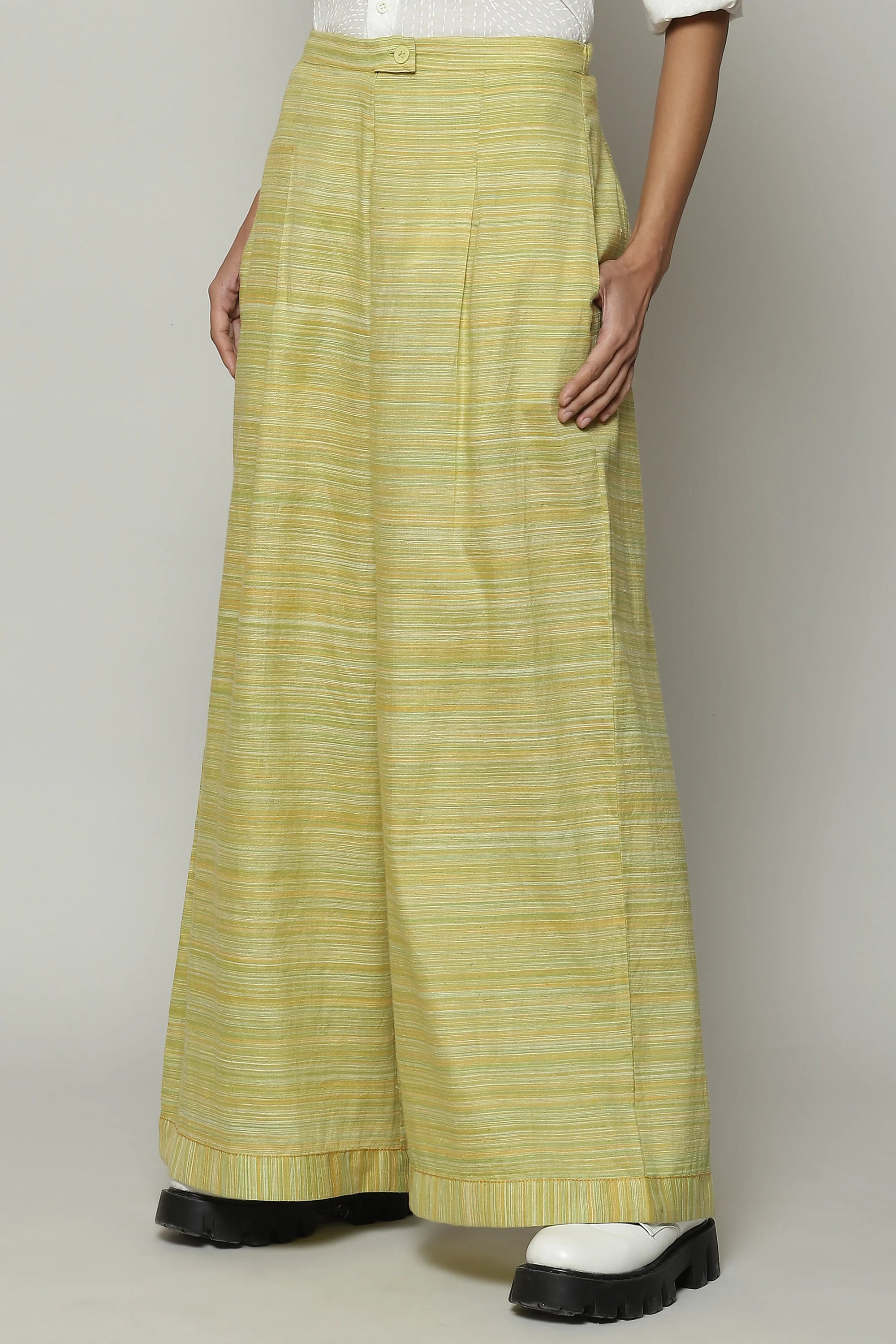 Space Dyed Handspun Handwoven Tencel Palazzo Pant