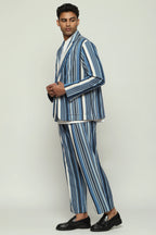 Woven Indigo Stripes Jacket