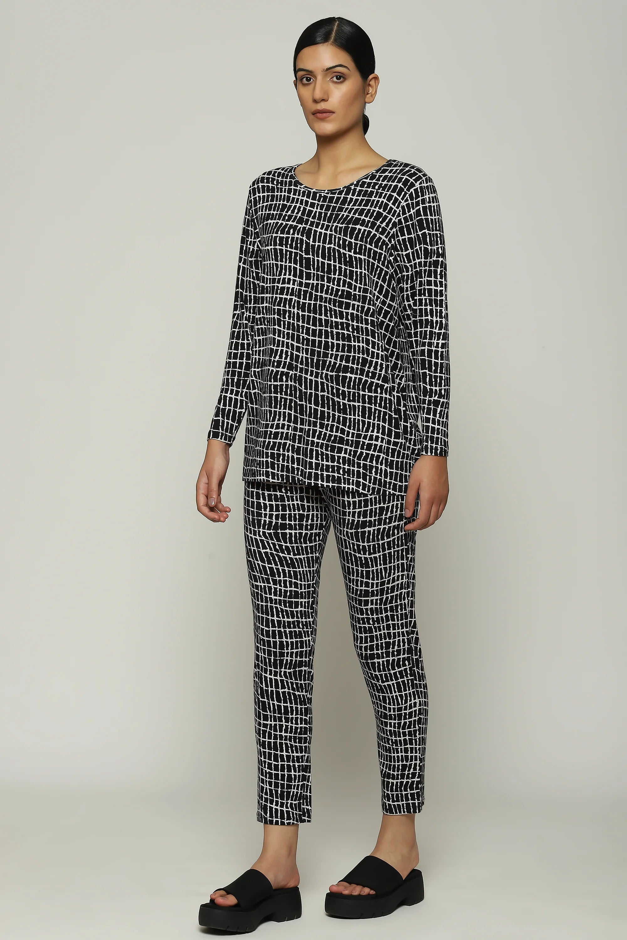 Lattice Print Top