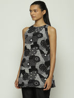 Multi Dots Black Dress