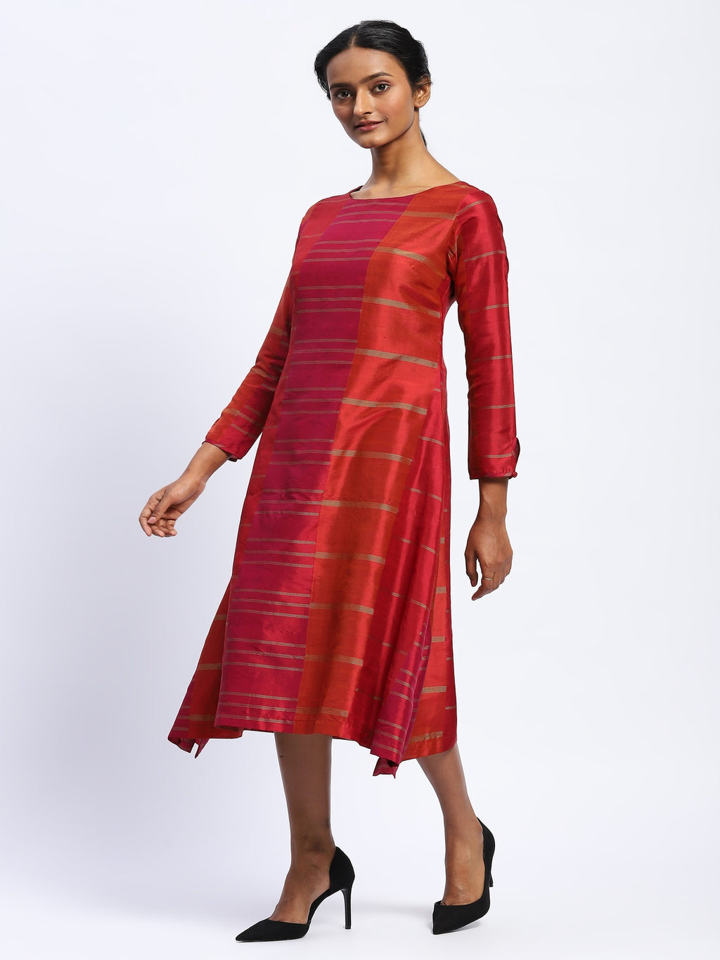 Woven Colourblock Kurta