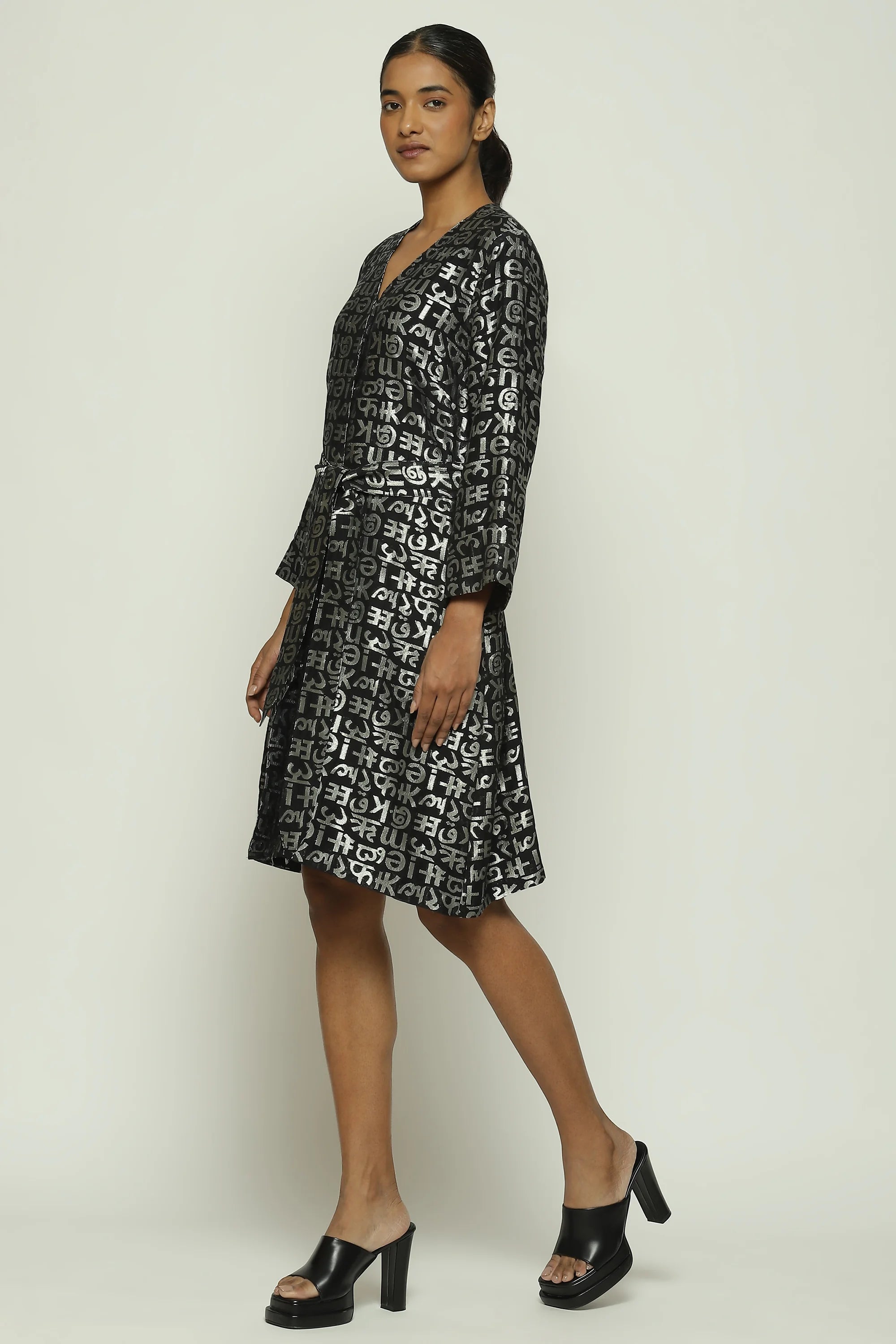 Calligraphy Cutwork Zari Dress