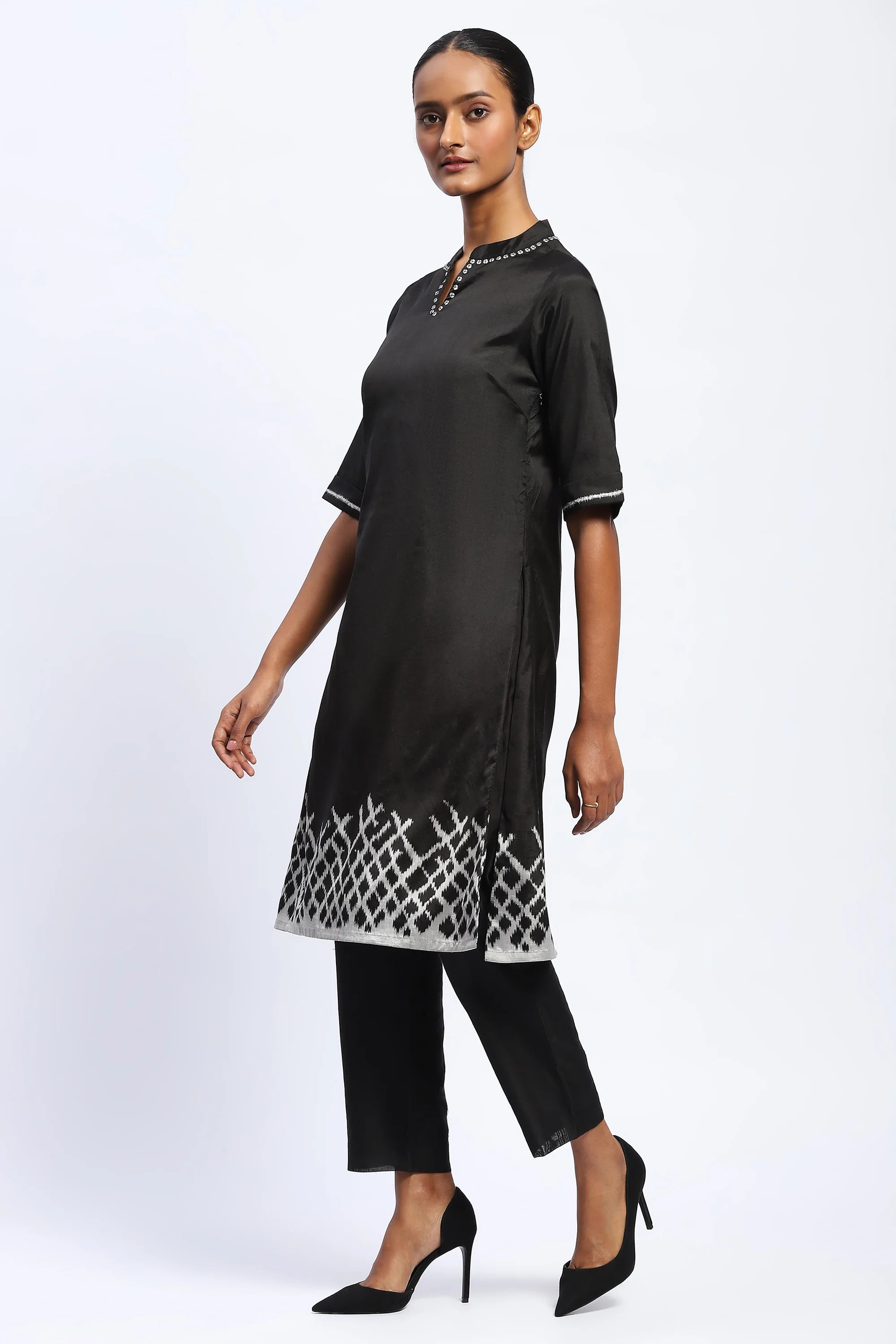 Lattice Ikat Kurta