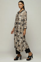 Symbol Print  & Sequins Dress