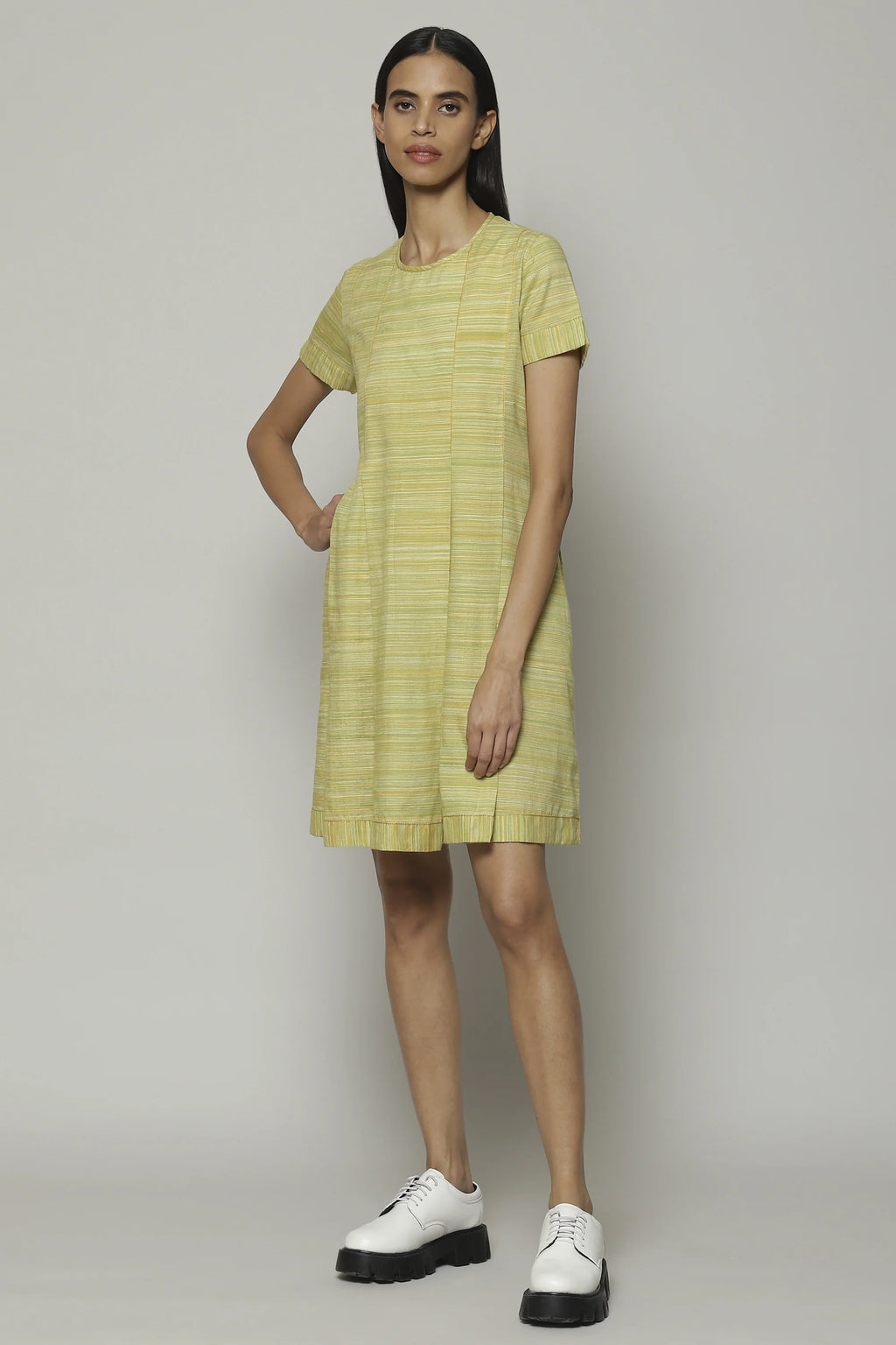 Space Dyed Handspun Handwoven Tencel Cotton Dress