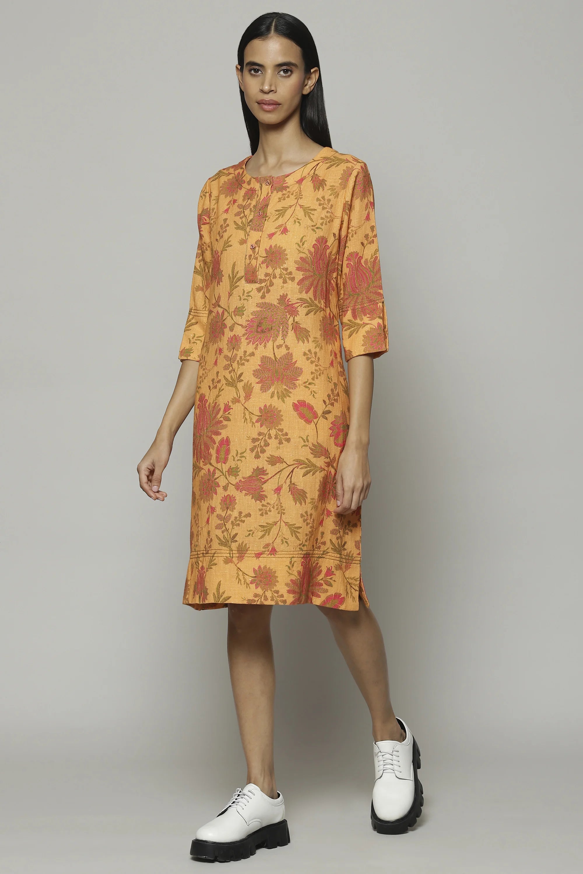 Chintz Print Handspun Handwoven Cotton Kurta