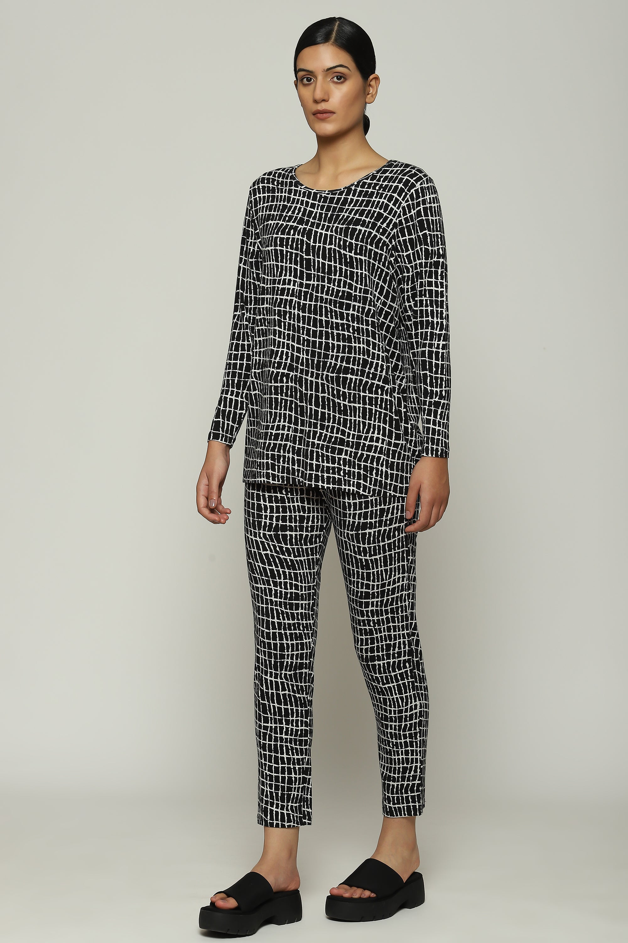 Lattice Print Top