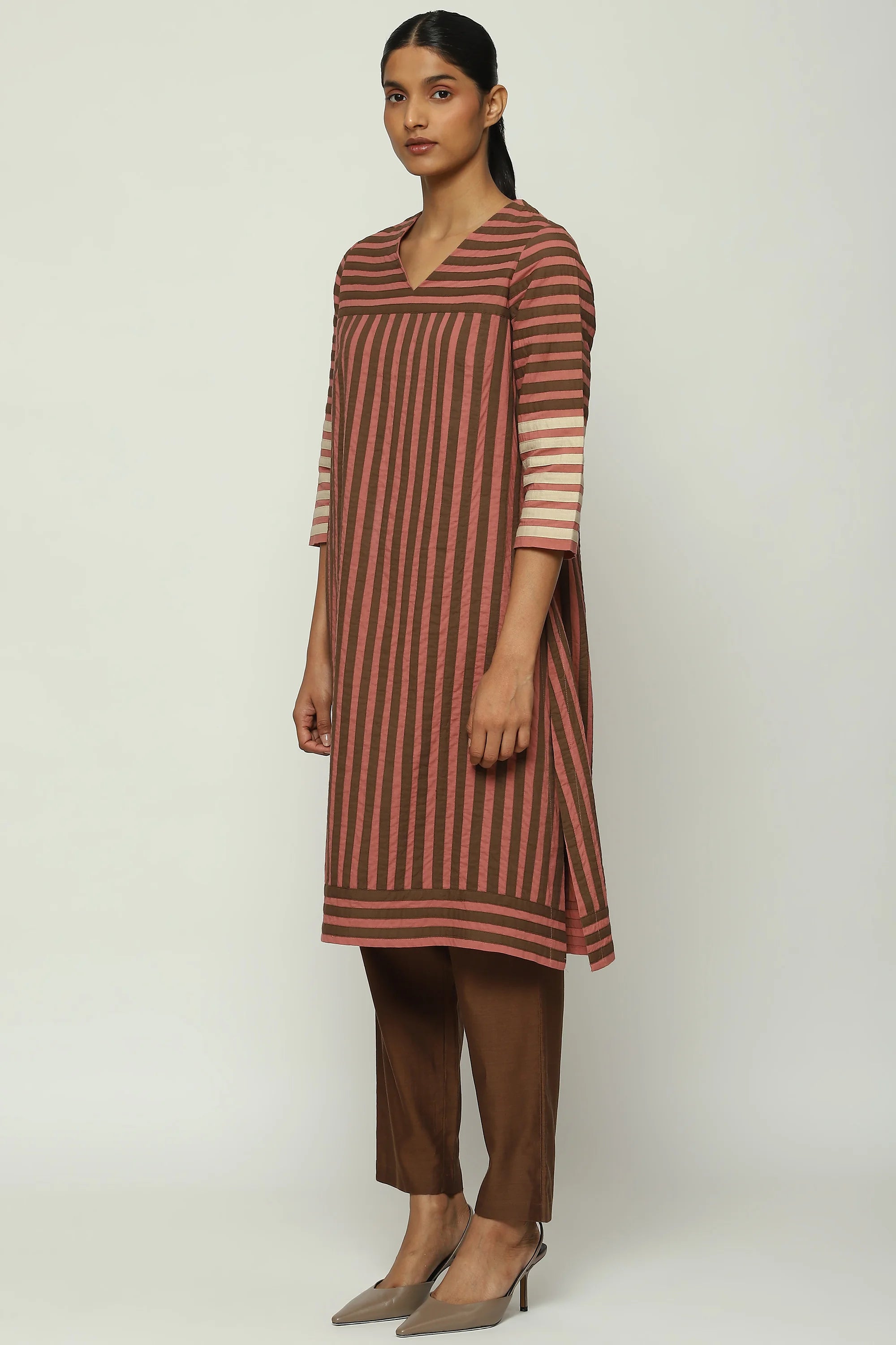 Applique Stripes Kurta
