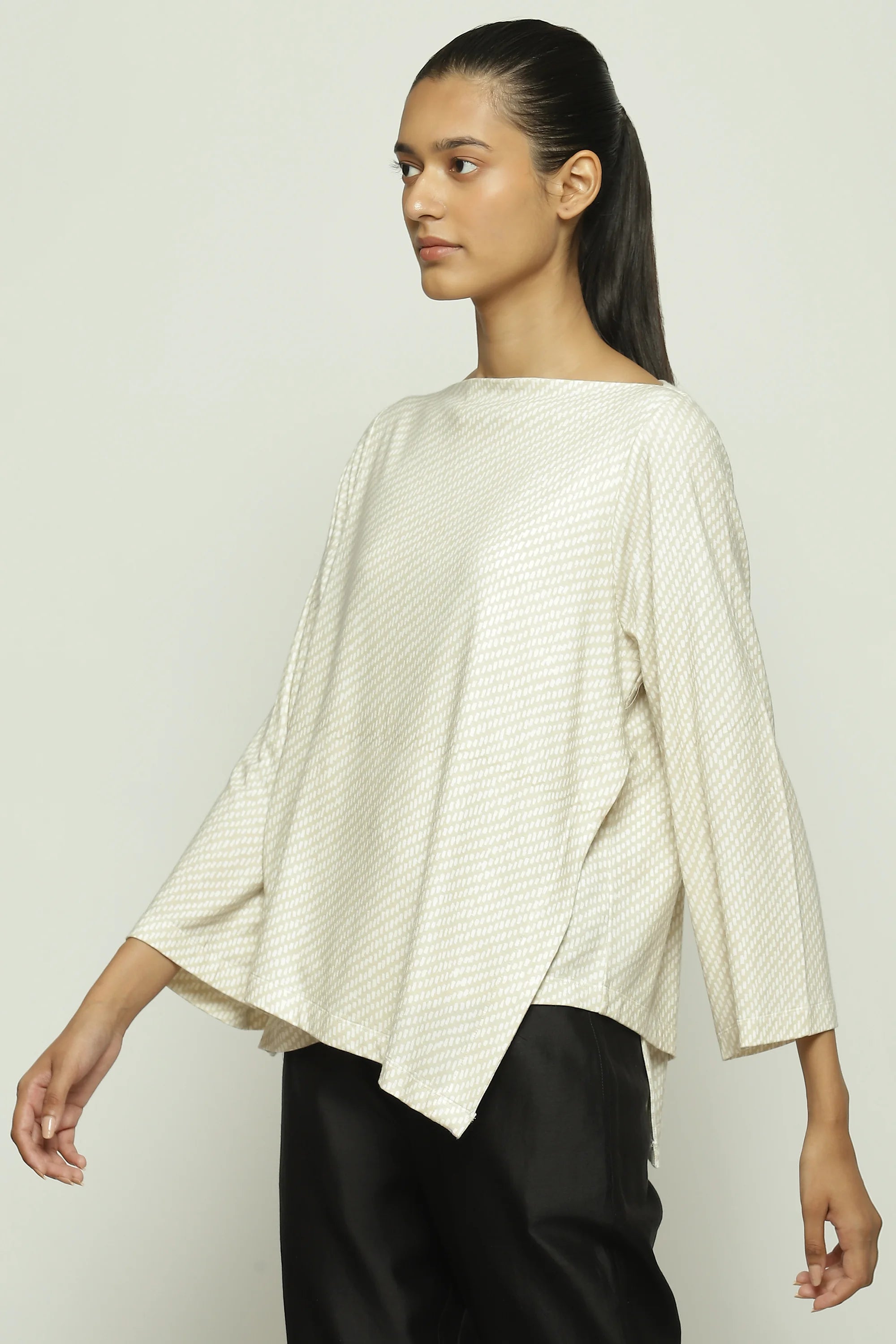 Twill Print Top
