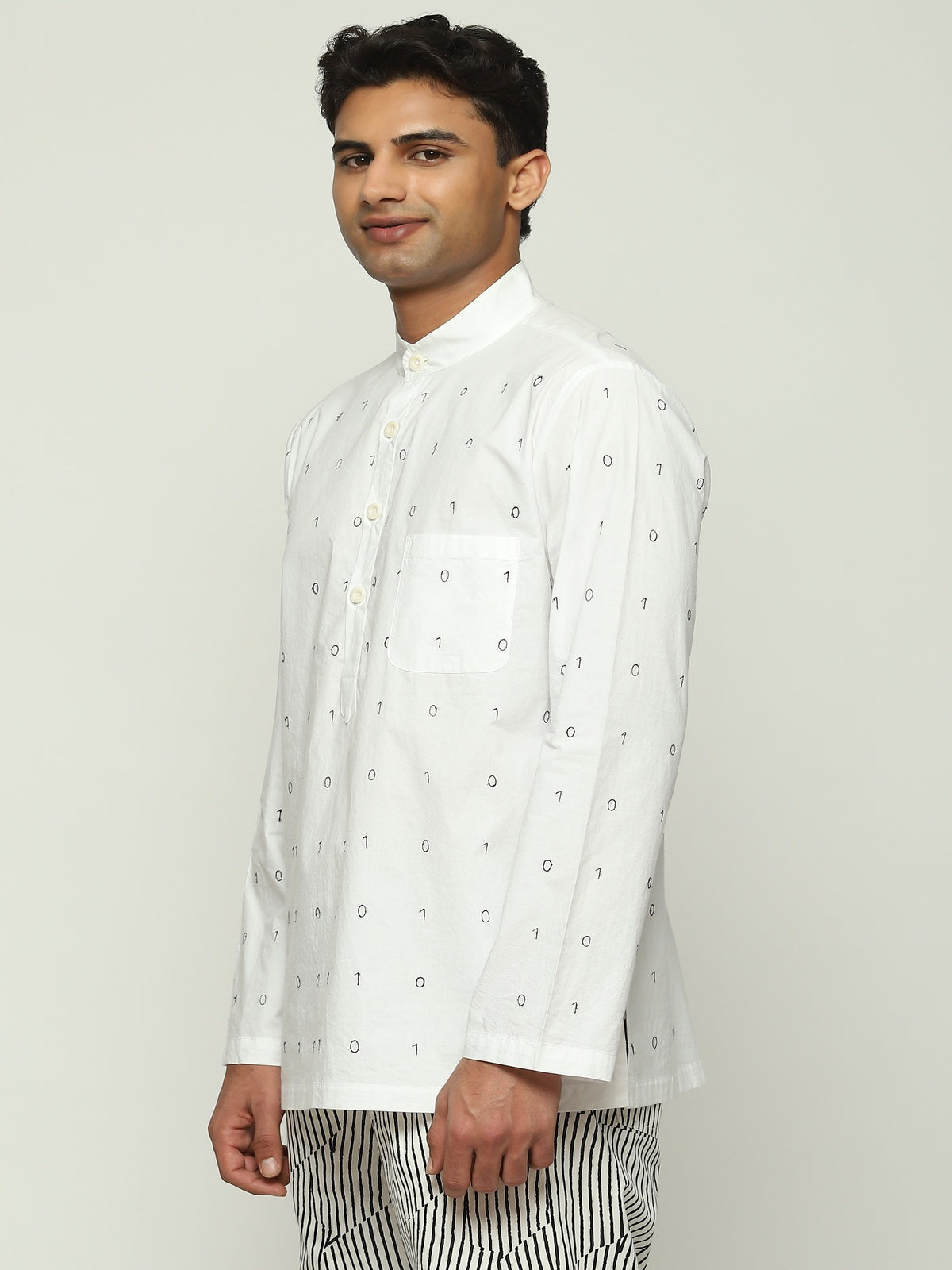 Embroidered Code Kurta