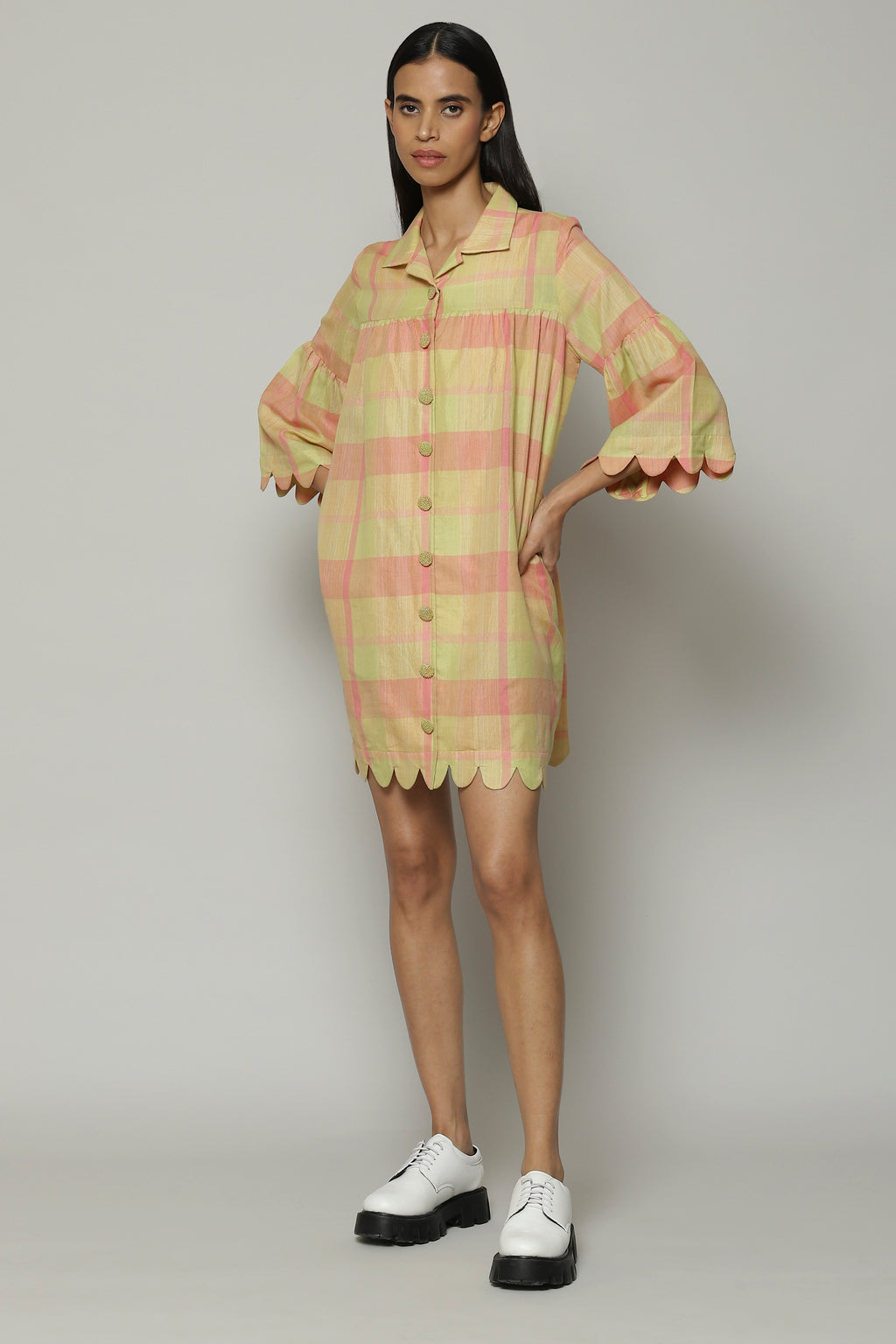 Handwoven Tencel X Cotton Dress Multicolour