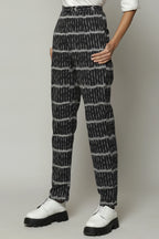 Single Ikat Cotton Pant Black