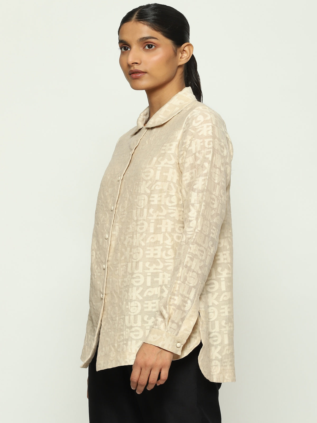Calligraphy Cutwork Shirt
