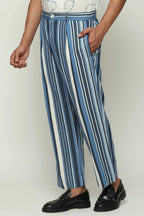 Woven Indigo Stripes Trouser