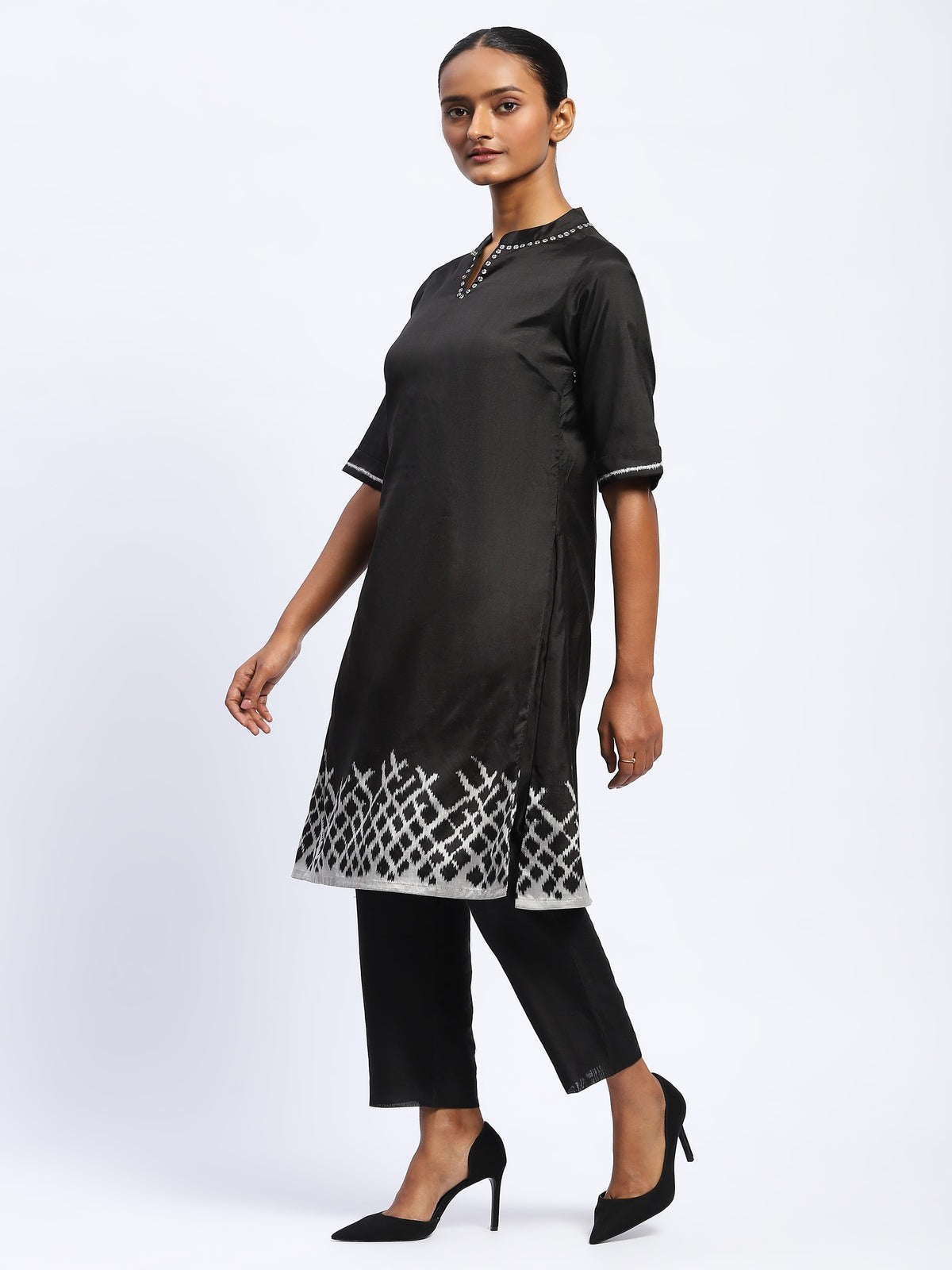 Lattice Ikat Kurta