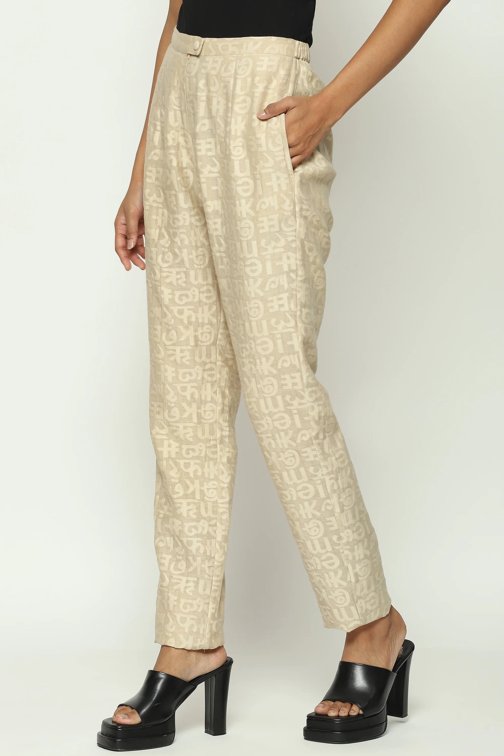 Calligraphy Cutwork Trouser