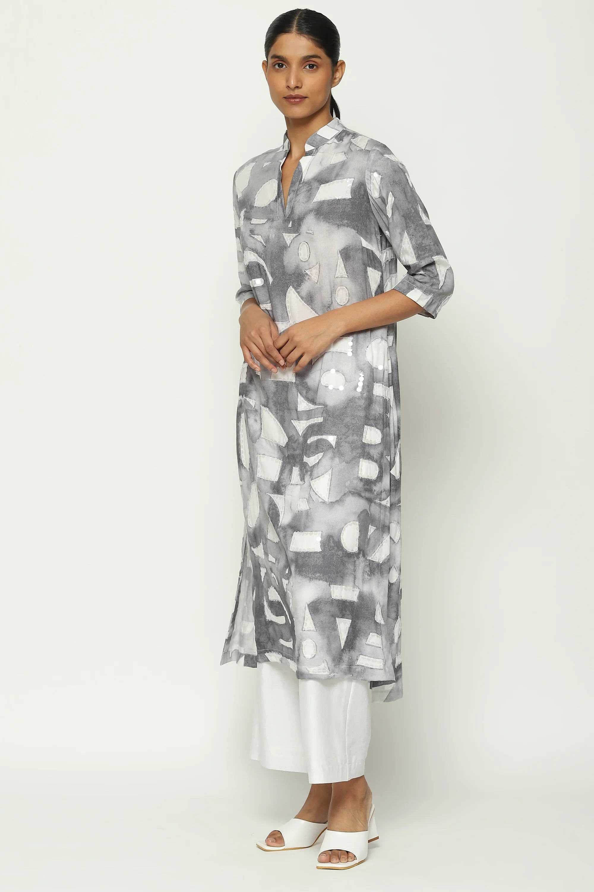 Watercolour Calligraphy Kurta