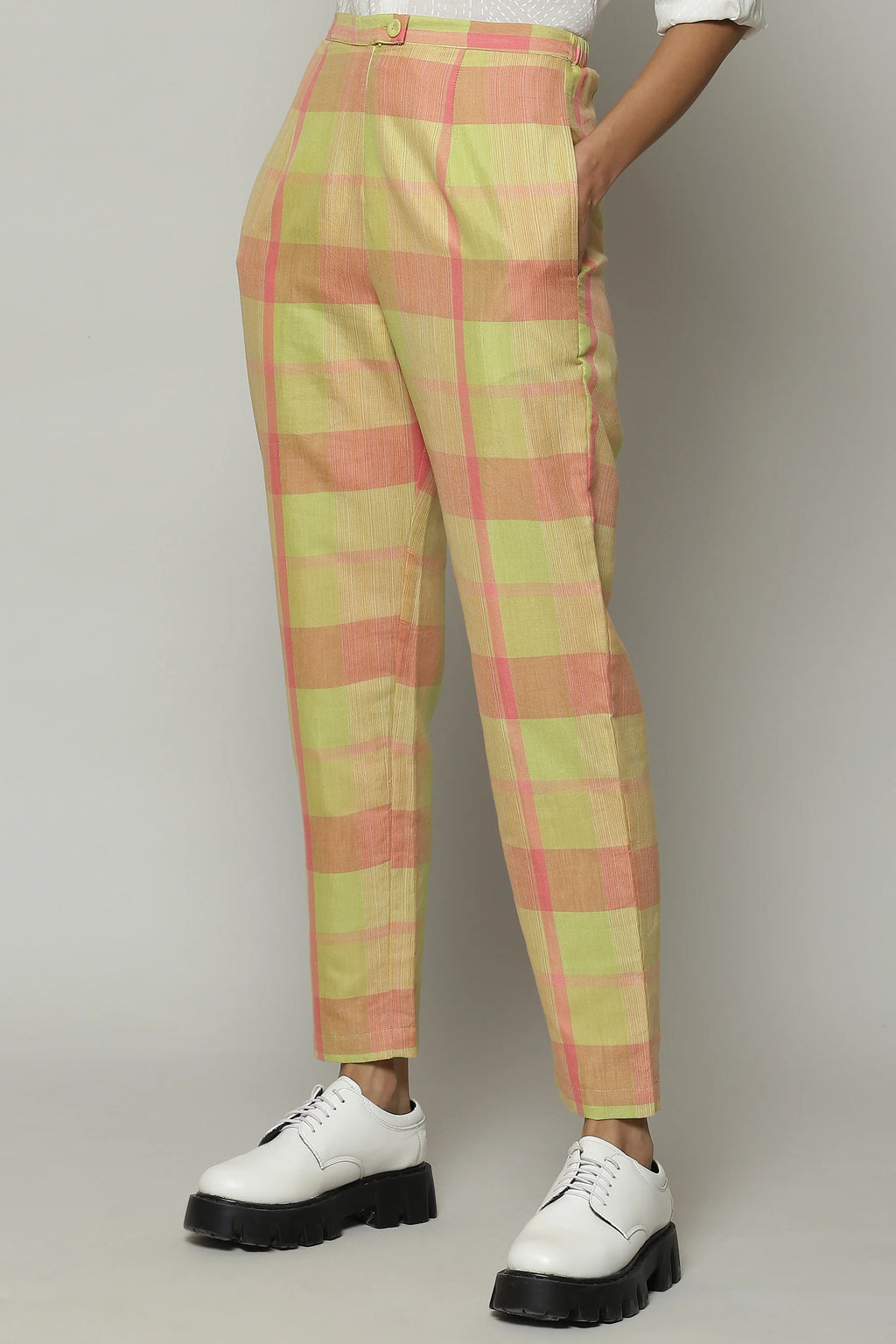 Handwoven Tencel X Cotton Pant Multicolour