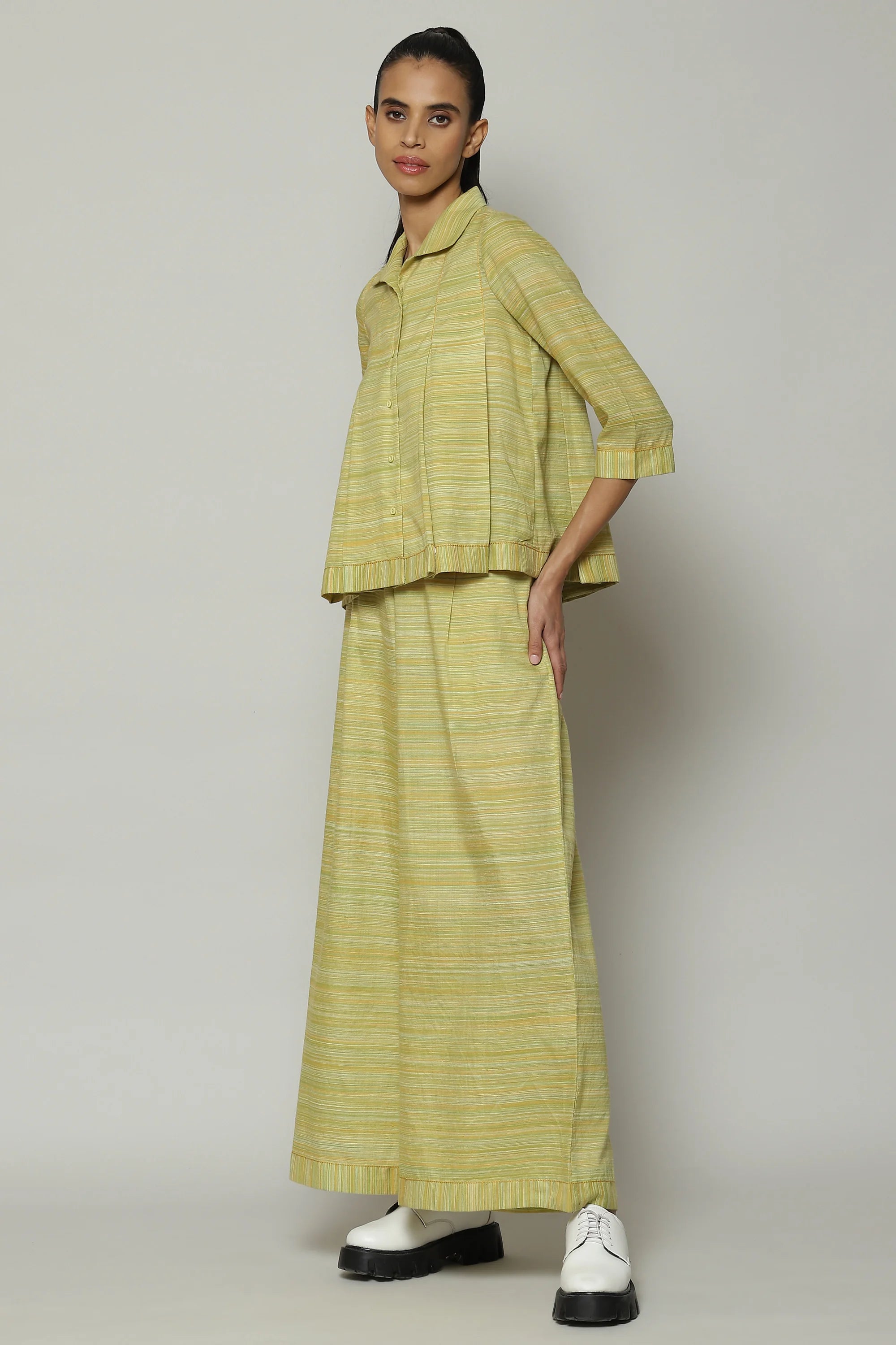 Space Dyed Handspun Handwoven Tencel Cotton Top