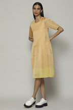 Maheshwar Border Silk X Cotton Kurta Apricot