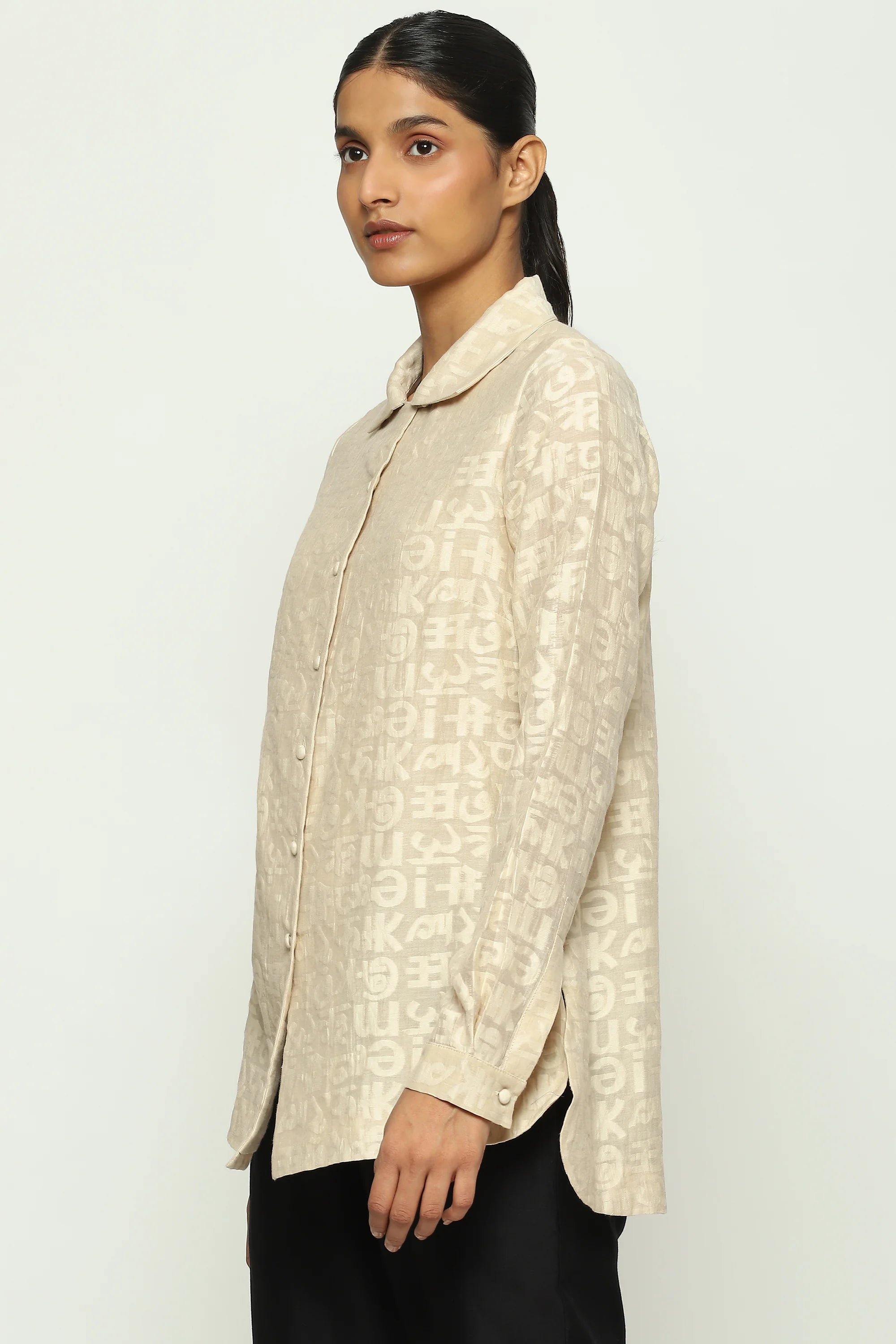 Calligraphy Cutwork Shirt