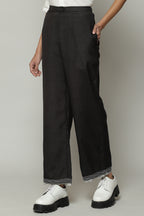 Double Sheer Luxe Voile Pant Black